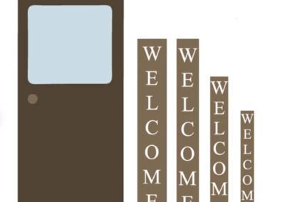 Welcome sign sizes